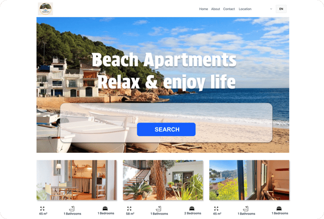 Property management software interface