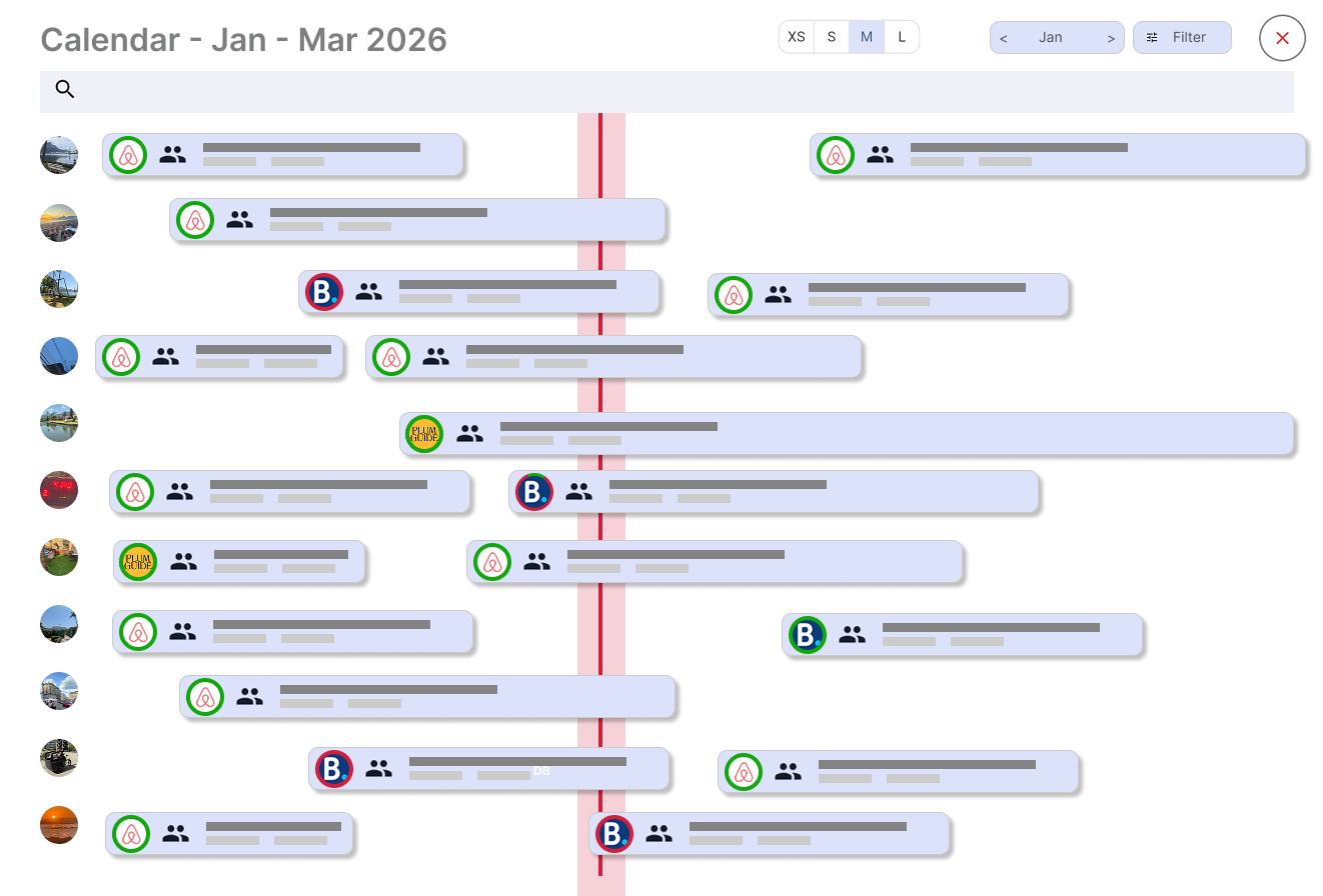 Property management software interface
