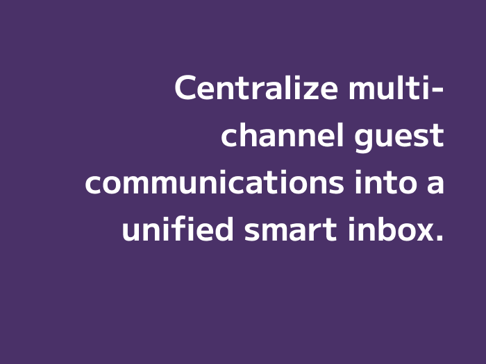 Manage all your guests’ messages from your Smart Inbox.